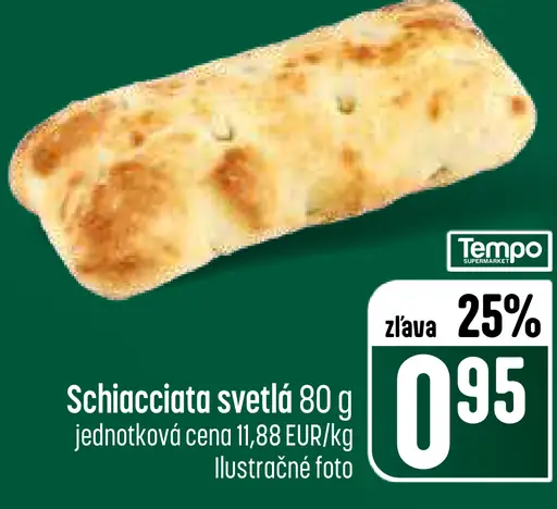 Schiacciata svetlá pečivo