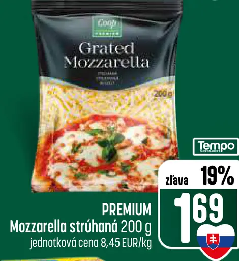 Coop Premium Mozzarella strúhaná