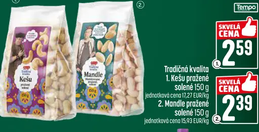 Kešu pražené solené