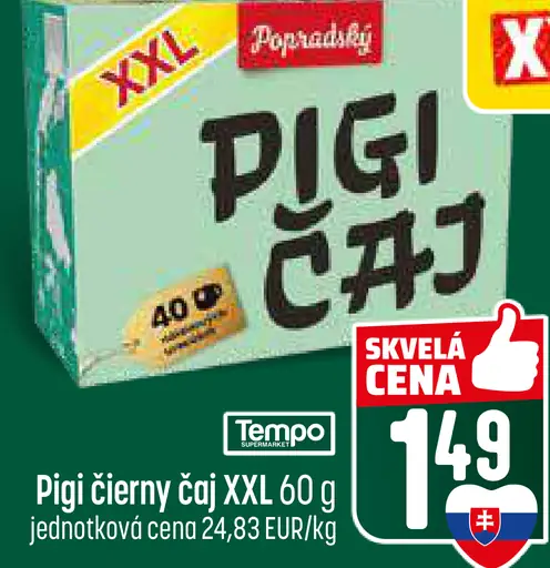 Pigi čierny čaj XXL