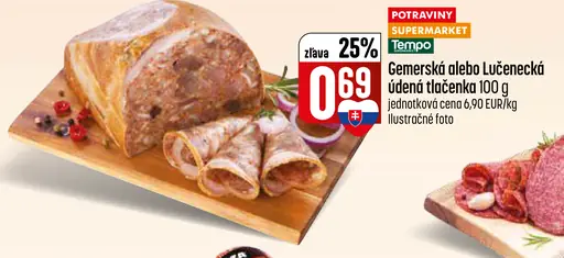 Gemerská alebo Lučenecká údená tlačenka