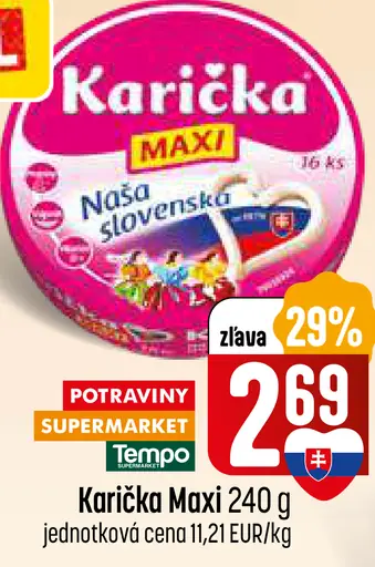 Karicka Maxi nátierkové tavené syry