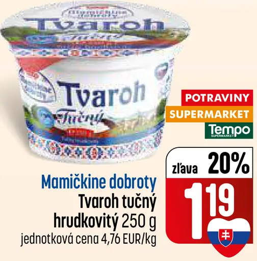 Mamičkine dobroty Tvaroh tučný hrudkovitý