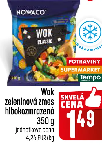 Nowaco Wok zeleninová zmes mrazená
