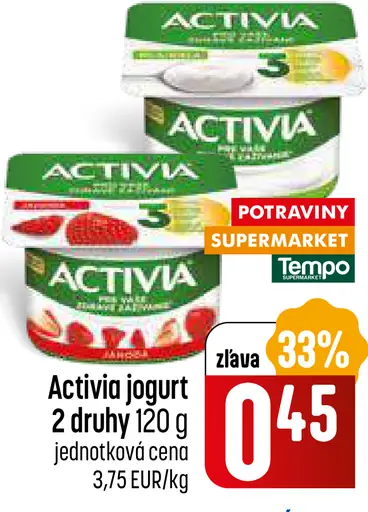 Activia jogurt probiotický 2 druhy