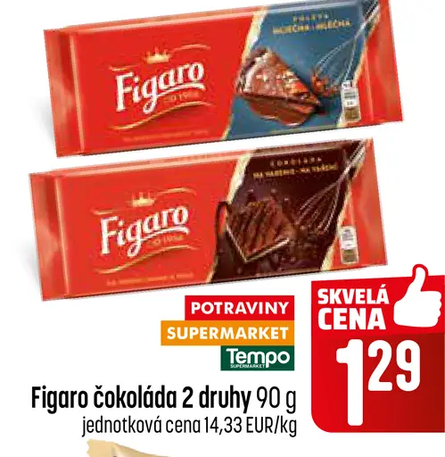 Figaro čokoláda 2 druhy