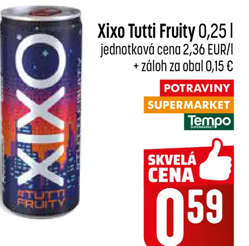Xixo Tutti Fruity nealkoholický nápoj
