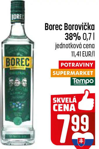 Borec Borovička 38% destilát