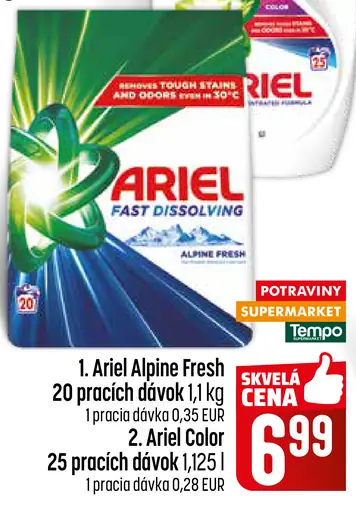 Ariel Alpine Fresh prací prášok