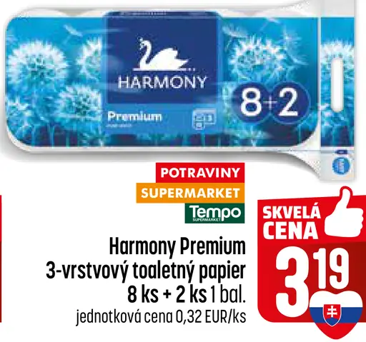 Harmony Premium 3-vrstvový toaletný papier