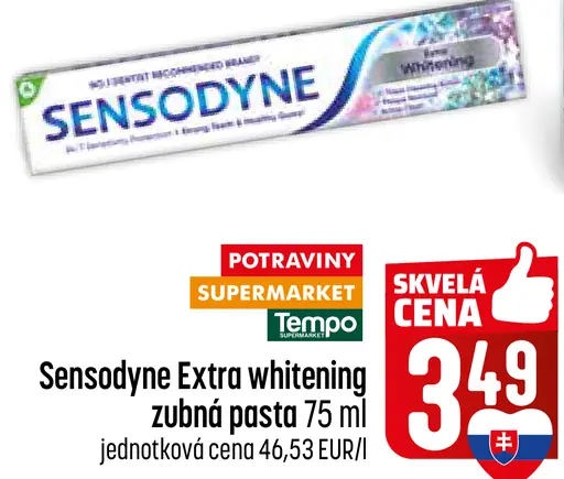 Sensodyne Extra Whitening zubná pasta 2 x