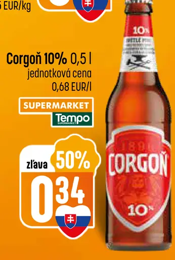Corgoň pivo 10% plechovka