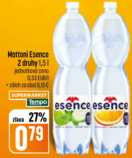 Mattoni Esence jemne perlivá ochutená voda 2 druhy