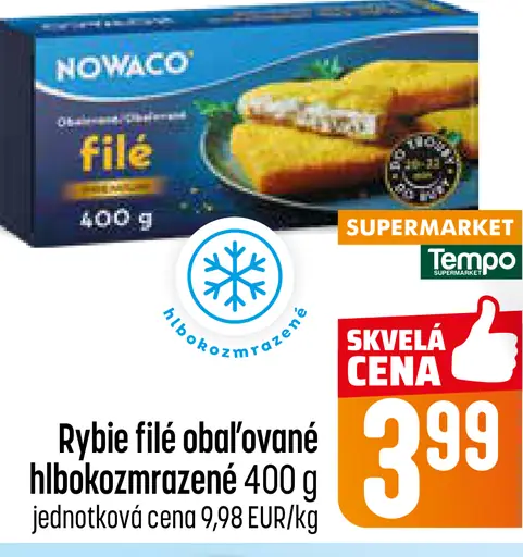 Nowaco rybie filé obalované hlboko zmrazené
