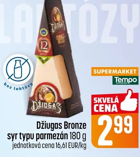 Džiugas Bronze syr typu parmezán