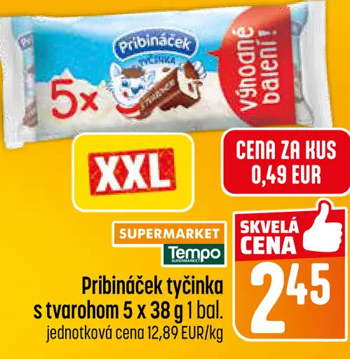 Pribináček tyčinka s tvarohom