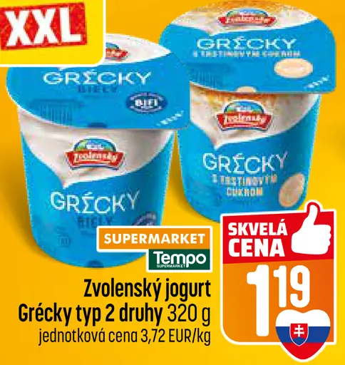 Zvolenský jogurt grécky typ