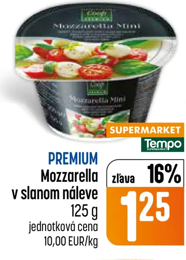 Mozzarella v slanom náleve