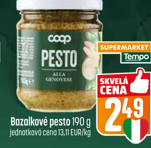 Coop bazalkové pesto alla genovese