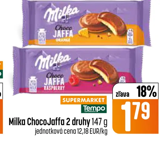 Milka Choco Jaffa sušienky 2 druhy