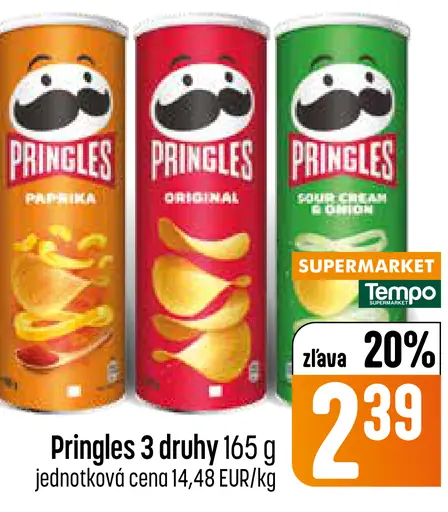 Pringles chips 3 druhy