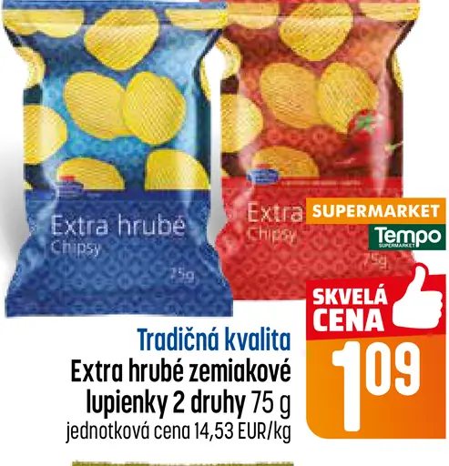 Extra hrubé zemiakové lupienky 2 druhy