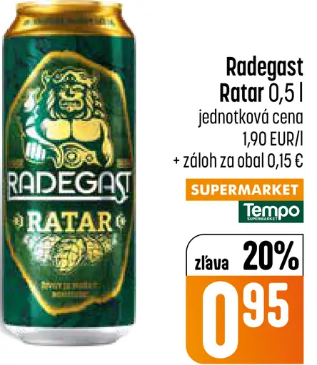 Radegast Pivo plechovka