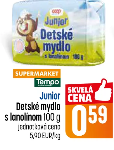 Junior Detské mydlo s lanolínom