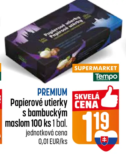 Papierové utierky s bambuckým maslom