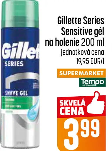 Gillette Series Sensitive gel na holenie