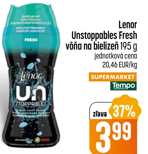 Lenor Unstoppables Fresh vôňa na bielizeň