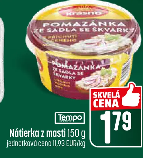 Tempo nátierka z masti so škvarkami