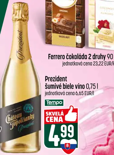 Prezident šumivé biele víno