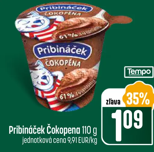 Pribináček čokopena tvarohovo-smotanový dezert