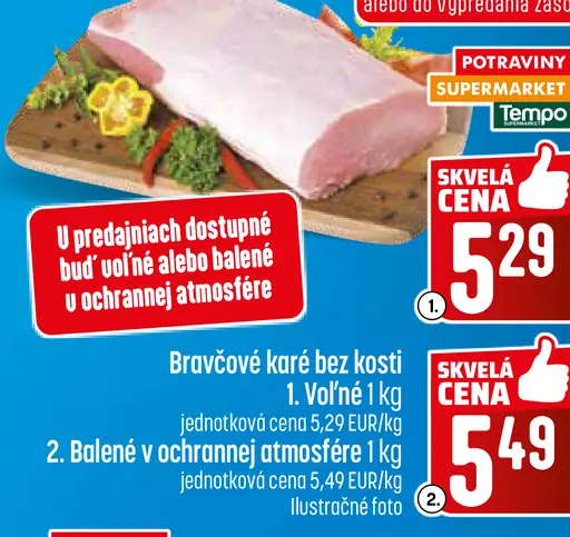 Bravčové karé bez kosti voľné