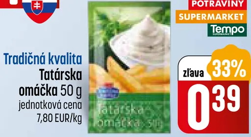Tradičná kvalita Tatárska omáčka