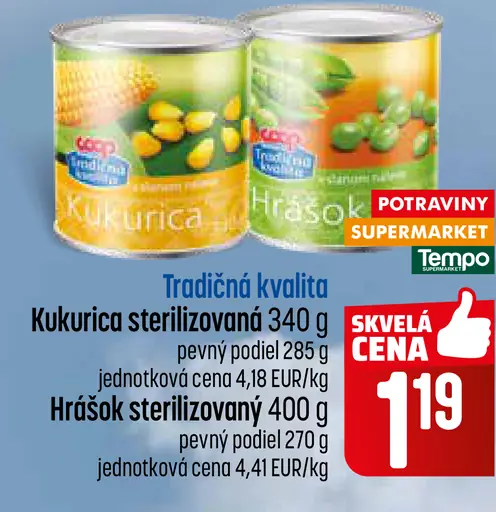 Coop Jednota kukurica sterilizovaná