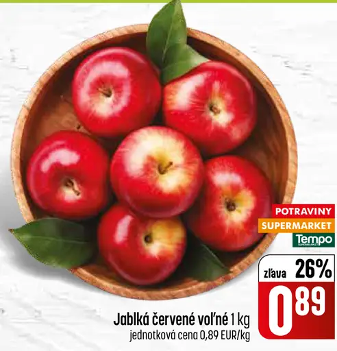 Jablká červené voľné