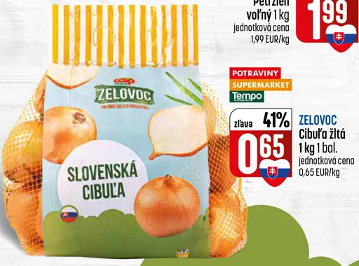 Zelovoc Cibuľa žltá voľná