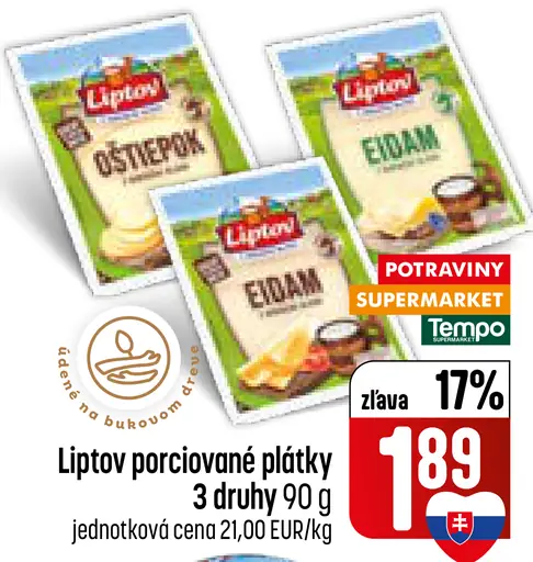 Liptov porciované plátky syr