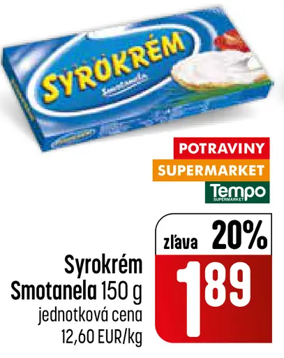 Syrokrém smotanela tavený syr