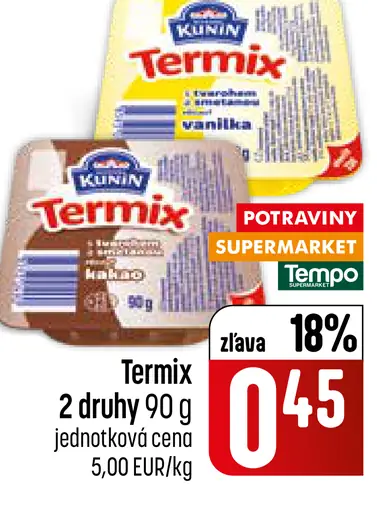Kunín Termix tvarohový dezert