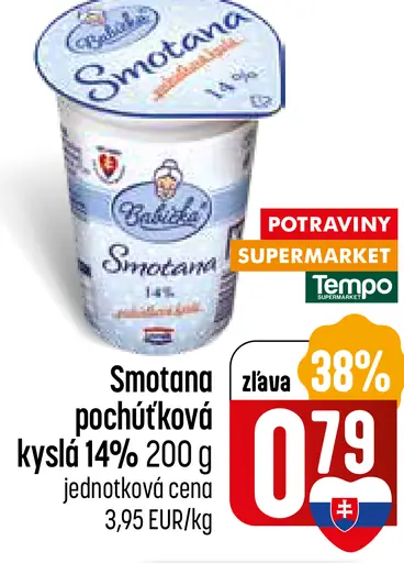 Smotana pochúťková kyslá 14%