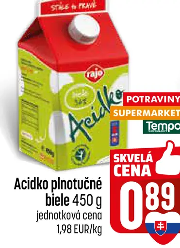 Acidko plnotučné biele