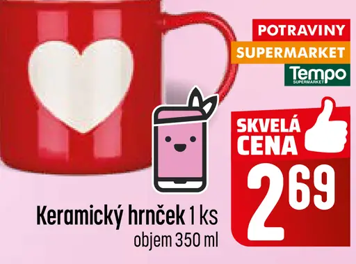 Keramický hrnček srdiečko