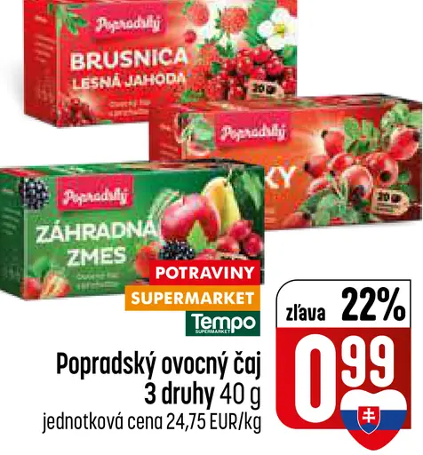 Popradský Šípky ovocný čaj s príchuťou