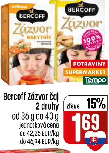 Bercoff Zázvor Extra silný čaj