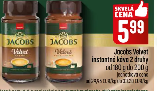 Jacobs Velvet instantná káva