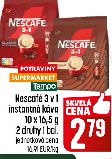 Nescafé 3 v 1 instantná káva
