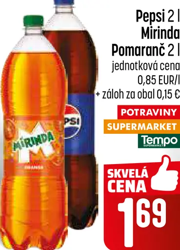 Mirinda pomarančová limonáda